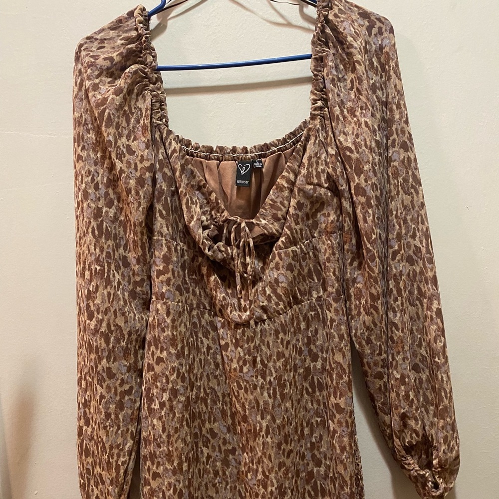 Windsor brown long sleeve dress